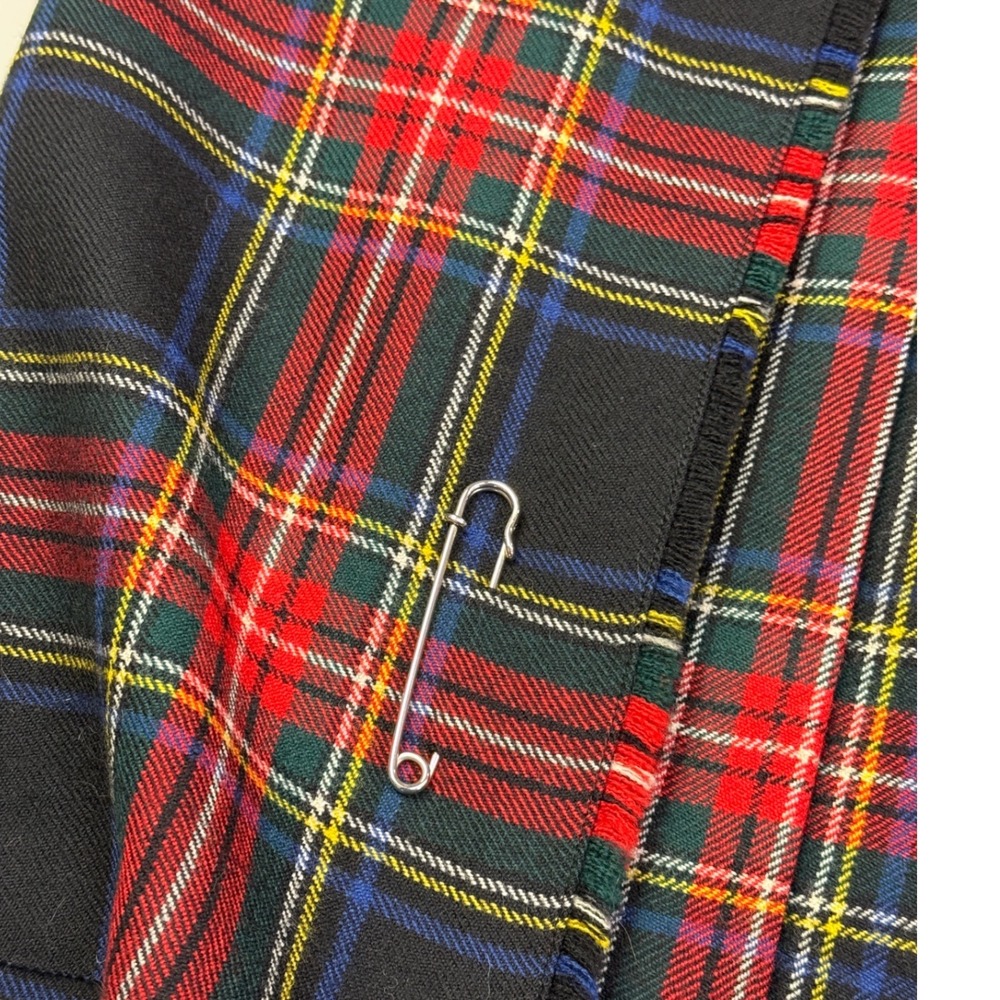 Moffat Woollens Plaid Wool Kilt Skirt Made in Scotland Red Green Tartan USA 10 - Picture 5 of 11